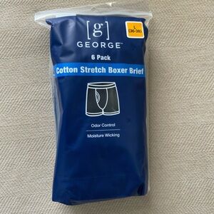 Men’s George Blue Boxer Briefs Comfortable Stretch Underwear